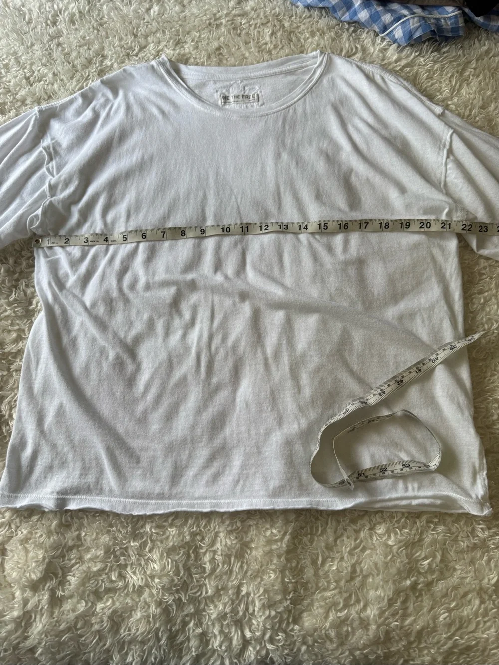 We The Free The Perfect Long-Sleeve Tee Shirt White 100% Cotton Oversized Sz XS